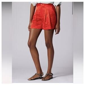 Equipment Women's Angelique Shorts Fiery Red Size 8 Silk Blend‎ Stretch NWT $295